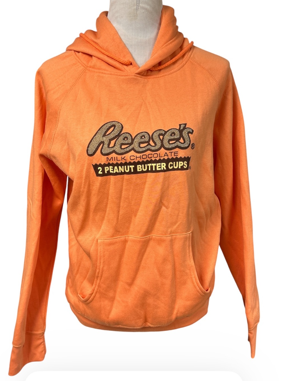 NWT Self Esteem Vtg Reese's Peanut Butter Cups Hooded Sweatshirt XXL *Flaw/stain